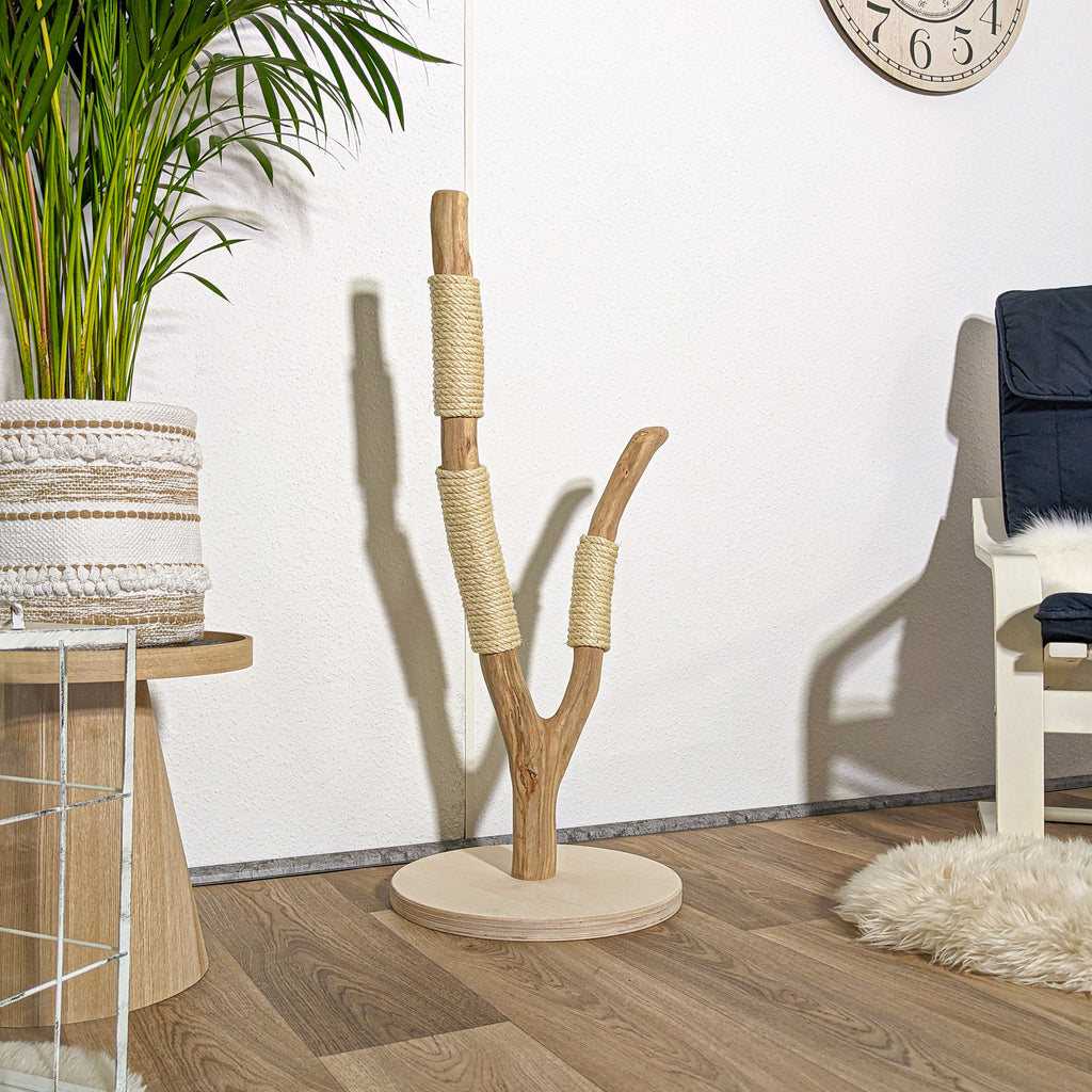 Kratzstamm 75 cm hoch Natur Holz Design Kratzbaum 2607 Naturkratzbaum