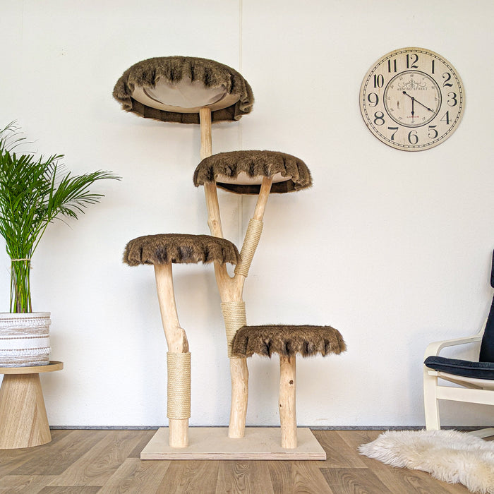 Naturkratzbaum 4569 Kratzbaum Natur Holz Design 175 cm hoch Katzenbaum