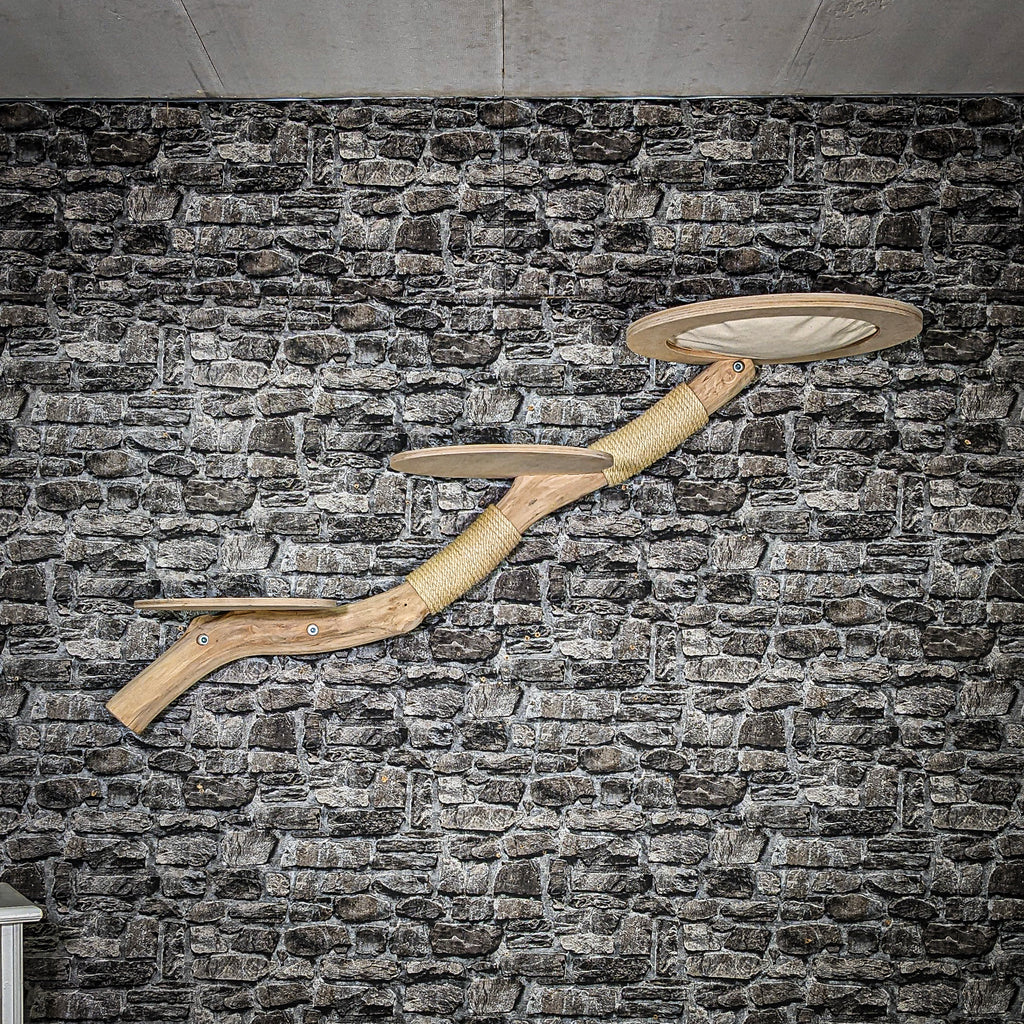 Wandkratzbaum 3497 Naturkratzbaum 170 cm lang Kratzbaum Natur Holz Des DIWORO