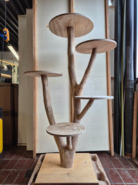 RESERVIERT - Outdoor Naturkratzbaum KA058 Kratzbaum Natur Holz Design 168 cm hoch Katzenbaum