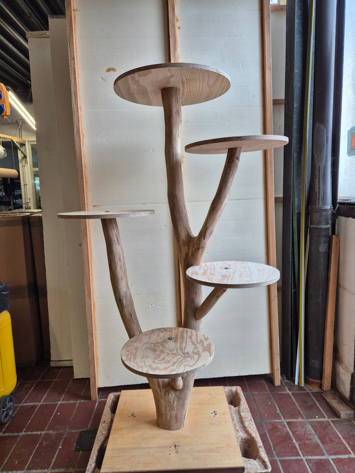 RESERVIERT - Outdoor Naturkratzbaum KA058 Kratzbaum Natur Holz Design 168 cm hoch Katzenbaum