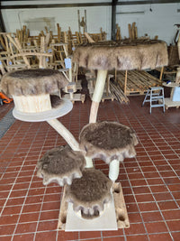 RESERVIERT - Naturkratzbaum KA084 Kratzbaum Natur Holz Design 182 cm hoch Katzenbaum