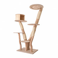 Naturkratzbaum 4616 Kratzbaum Natur Holz Design 190 cm hoch Katzenbaum