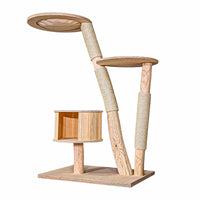 Naturkratzbaum C0010 Kratzbaum Natur Holz Design 134 cm hoch Katzenbaum