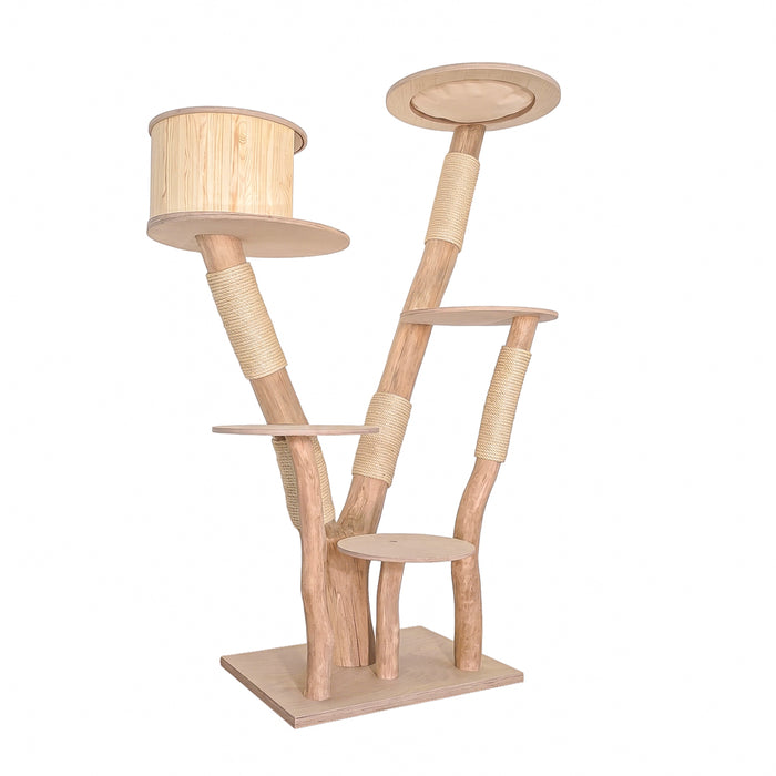 Naturkratzbaum 4616 Kratzbaum Natur Holz Design 190 cm hoch Katzenbaum