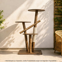 Outdoor Naturkratzbaum CA0005 Kratzbaum Natur Holz Design 120 cm hoch Katzenbaum