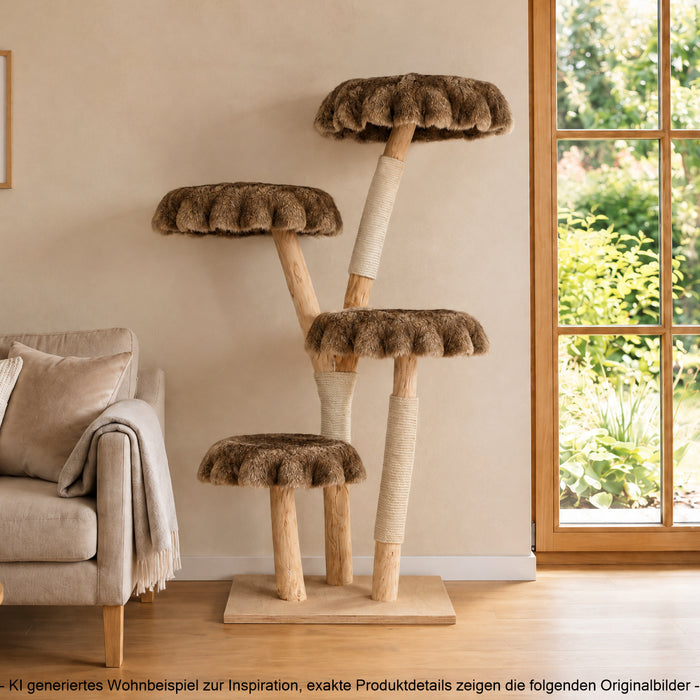Naturkratzbaum C0002 Kratzbaum Natur Holz Design 175 cm hoch Katzenbaum