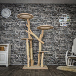 Naturkratzbaum 3877 Kratzbaum Natur Holz Design 175 cm hoch Katzenbaum