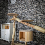 RESERVIERT + ÄNDERUNGEN -Naturkratzbaum 3887 Kratzbaum Natur Holz Design 112 cm hoch Katzenbaum