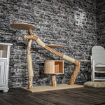 RESERVIERT + ÄNDERUNGEN -Naturkratzbaum 3887 Kratzbaum Natur Holz Design 112 cm hoch Katzenbaum