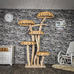 Naturkratzbaum 3889 Kratzbaum Natur Holz Design 205 cm hoch Katzenbaum