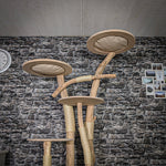 Naturkratzbaum 3889 Kratzbaum Natur Holz Design 205 cm hoch Katzenbaum