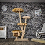 Naturkratzbaum 3956 Kratzbaum Natur Holz Design 175 cm hoch Katzenbaum