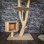 Naturkratzbaum 3956 Kratzbaum Natur Holz Design 175 cm hoch Katzenbaum