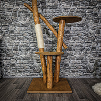Naturkratzbaum 3959 Kratzbaum Natur Holz Design 155 cm hoch Katzenbaum