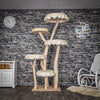 Naturkratzbaum 4005 Kratzbaum Natur Holz Design 205 cm hoch Katzenbaum
