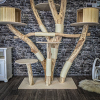 RESERVIERT - Naturkratzbaum 4074 Kratzbaum Natur Holz Design 220 cm hoch Katzenbaum