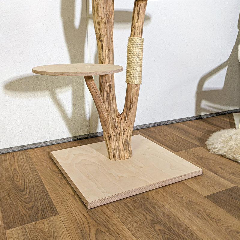 Naturkratzbaum 4193 Kratzbaum Natur Holz Design 125 cm hoch Katzenbaum