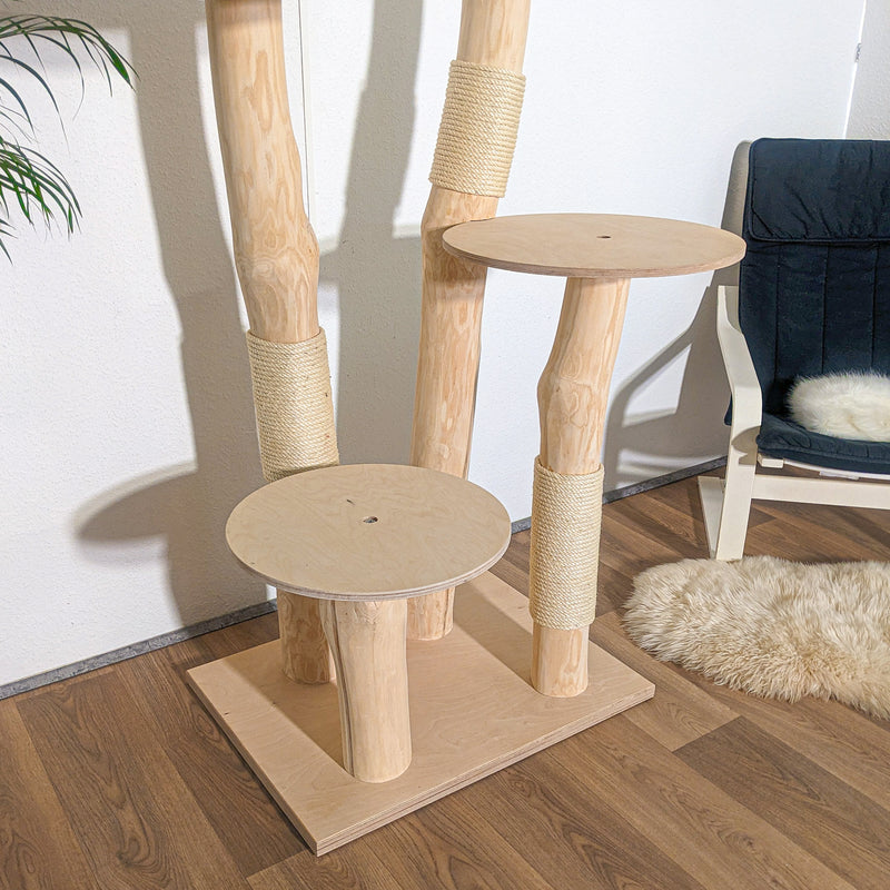 Naturkratzbaum 4267 Kratzbaum Natur Holz Design 175 cm hoch Katzenbaum