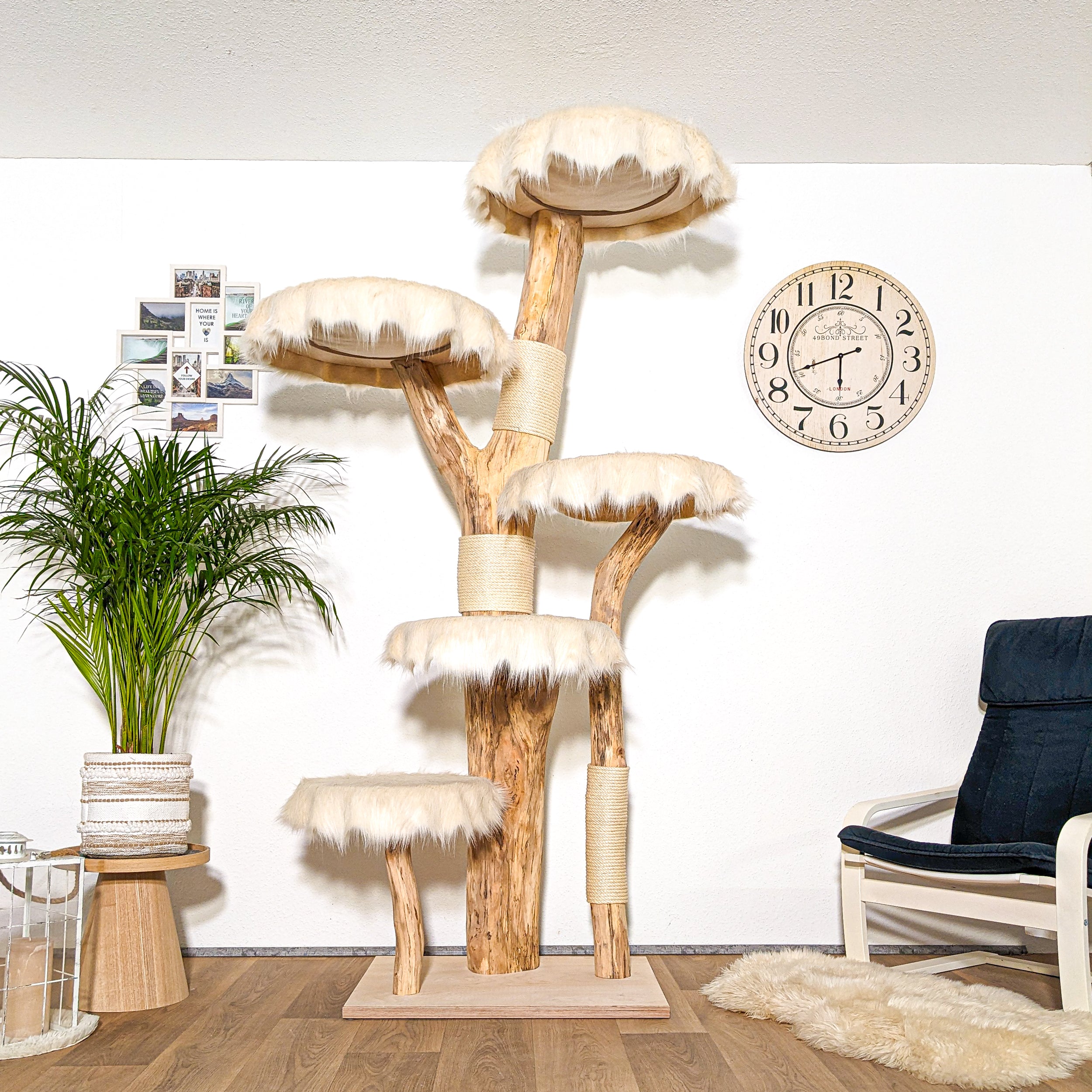 Kicari Kratzbaum In Pilzform – 54 Cm Hoch, Mit Katzenminze & Sisal, Himmelblau