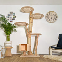 Naturkratzbaum 4394 Kratzbaum Natur Holz Design 205 cm hoch Katzenbaum