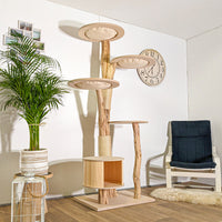 Naturkratzbaum 4394 Kratzbaum Natur Holz Design 205 cm hoch Katzenbaum