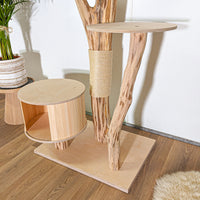 Naturkratzbaum 4394 Kratzbaum Natur Holz Design 205 cm hoch Katzenbaum