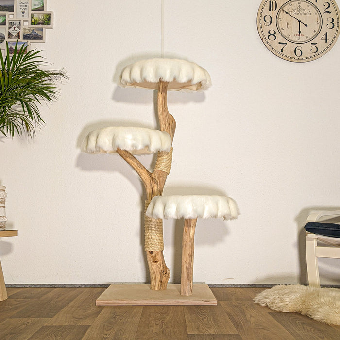 Naturkratzbaum 4486 Kratzbaum Natur Holz Design 135 cm hoch Katzenbaum