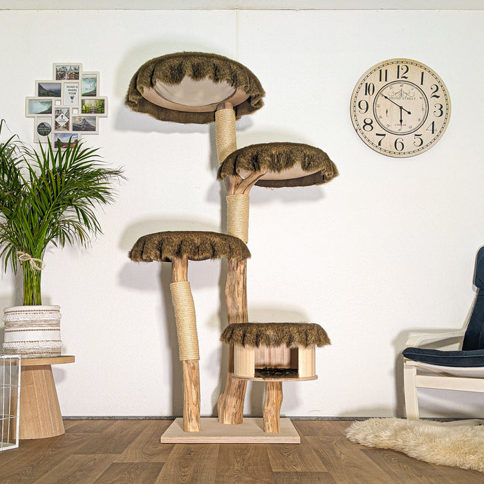 Naturkratzbaum 4487 Kratzbaum Natur Holz Design 175 cm hoch Katzenbaum