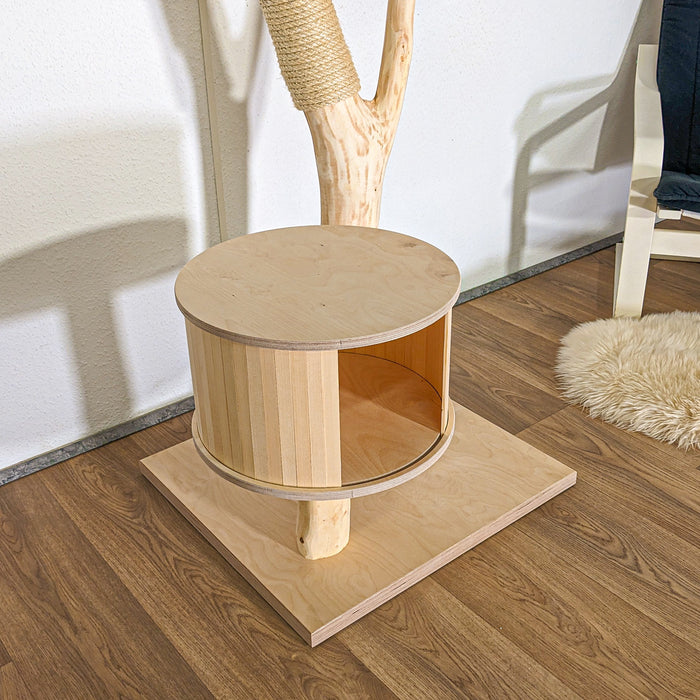 Naturkratzbaum 4490 Kratzbaum Natur Holz Design 155 cm hoch Katzenbaum