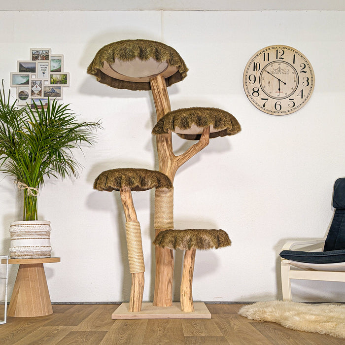 Naturkratzbaum 4492 Kratzbaum Natur Holz Design 175 cm hoch Katzenbaum