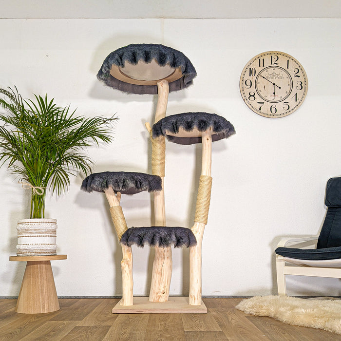 Naturkratzbaum 4494 Kratzbaum Natur Holz Design 174 cm hoch Katzenbaum