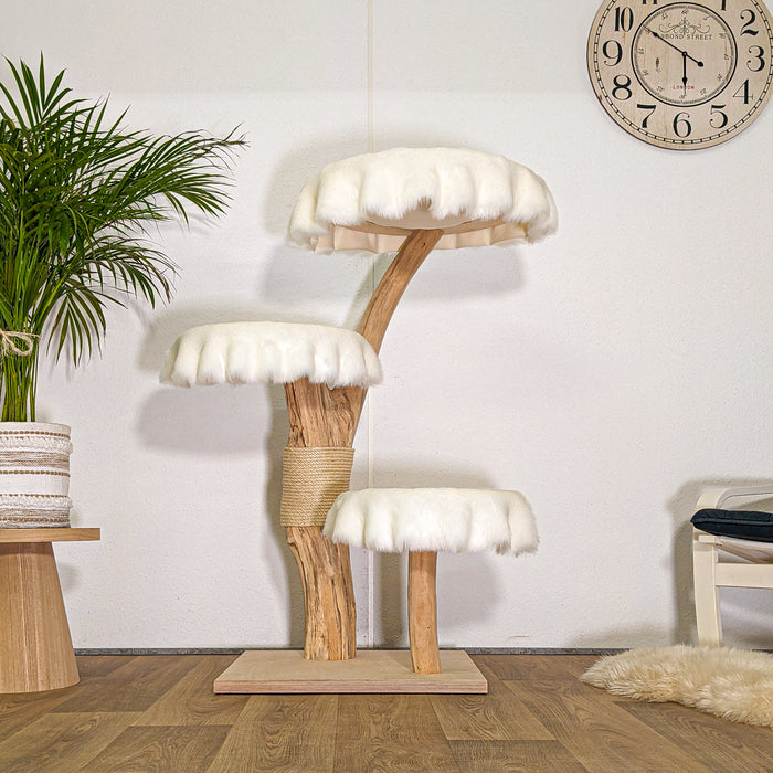 Naturkratzbaum 4495 Kratzbaum Natur Holz Design 122 cm hoch Katzenbaum