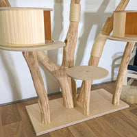 Naturkratzbaum 4497 Kratzbaum Natur Holz Design 210 cm hoch Katzenbaum