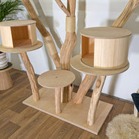 Naturkratzbaum 4497 Kratzbaum Natur Holz Design 210 cm hoch Katzenbaum