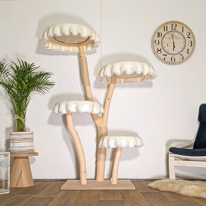 Naturkratzbaum 4506 Kratzbaum Natur Holz Design 175 cm hoch Katzenbaum