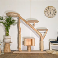 Naturkratzbaum 4507 Kratzbaum Natur Holz Design 157 cm hoch Katzenbaum