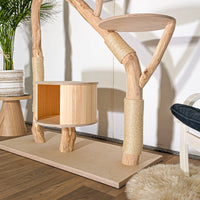 Naturkratzbaum 4507 Kratzbaum Natur Holz Design 157 cm hoch Katzenbaum