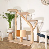 Naturkratzbaum 4507 Kratzbaum Natur Holz Design 157 cm hoch Katzenbaum