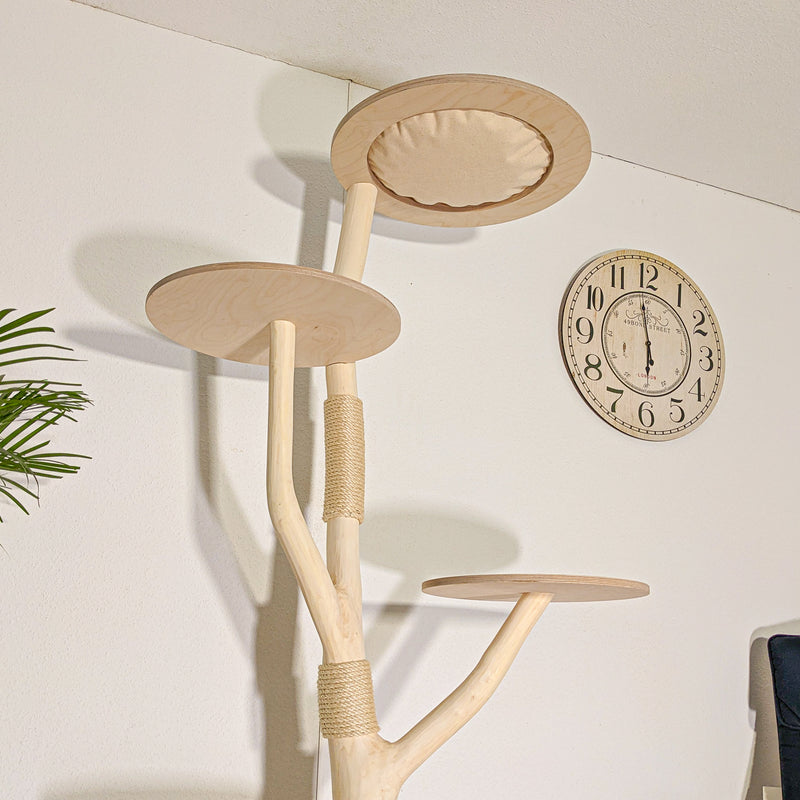 Naturkratzbaum 4511 Kratzbaum Natur Holz Design 200 cm hoch Katzenbaum