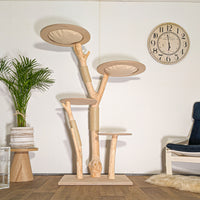 Naturkratzbaum 4514 Kratzbaum Natur Holz Design 170 cm hoch Katzenbaum