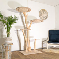 Naturkratzbaum 4514 Kratzbaum Natur Holz Design 170 cm hoch Katzenbaum
