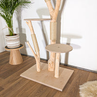 Naturkratzbaum 4514 Kratzbaum Natur Holz Design 170 cm hoch Katzenbaum