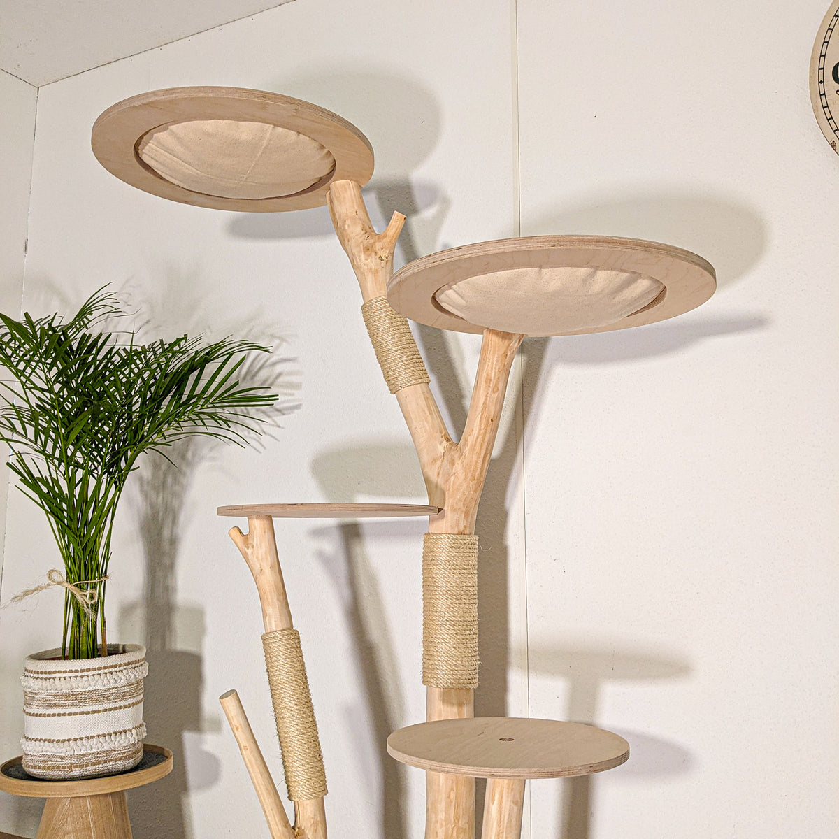 Naturkratzbaum 4514 Kratzbaum Natur Holz Design 170 cm hoch Katzenbaum