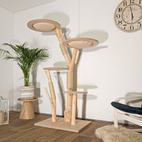 Naturkratzbaum 4514 Kratzbaum Natur Holz Design 170 cm hoch Katzenbaum