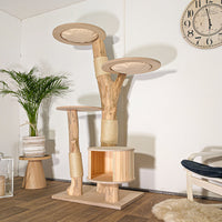 Naturkratzbaum 4518 Kratzbaum Natur Holz Design 175 cm hoch Katzenbaum