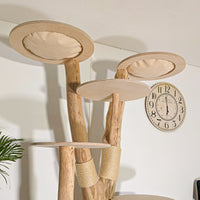 Naturkratzbaum 4520 Kratzbaum Natur Holz Design 205 cm hoch Katzenbaum