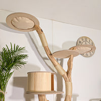 Naturkratzbaum 4521 Kratzbaum Natur Holz Design 195 cm hoch Katzenbaum
