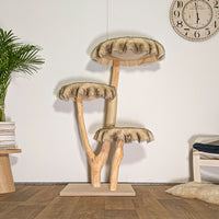 Naturkratzbaum 4523 Kratzbaum Natur Holz Design 133 cm hoch Katzenbaum