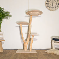 Naturkratzbaum 4523 Kratzbaum Natur Holz Design 133 cm hoch Katzenbaum